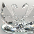 Modelo de cisne de cristal gravado diamante para lembranças de casamento